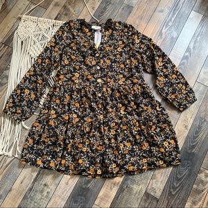 COPY - Entro Boho Ruffle Babydoll Floral Dress Sz. L